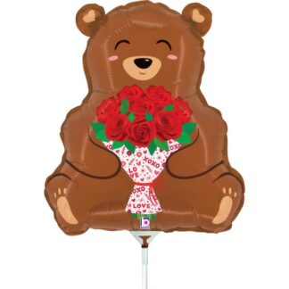 14" ROSE BOUQUET BEAR MINI pz.10