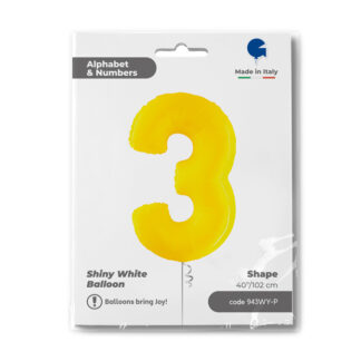 NUMERO 3 GIALLO cm.102