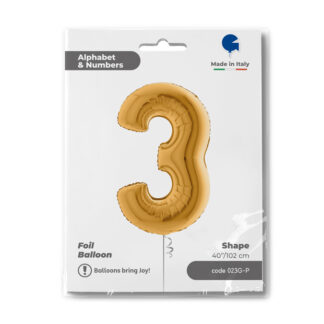 NUMERO 3 ORO cm.102