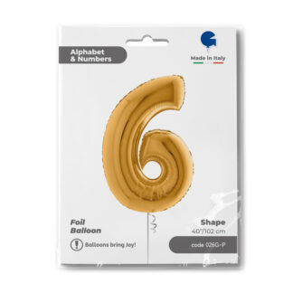 NUMERO 6 ORO cm.102