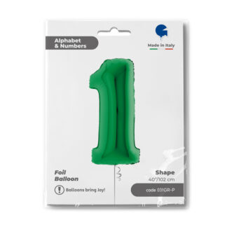NUMERO 1 VERDE cm.102