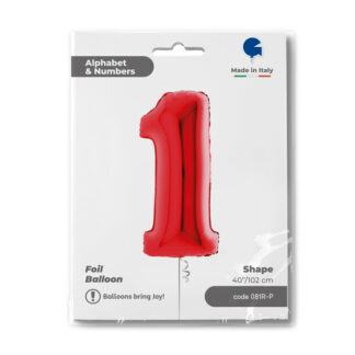 NUMERO 1 ROSSO cm.102