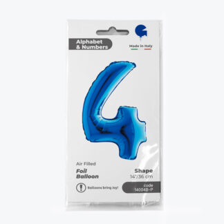 NUMERO 4 BLU cm.35