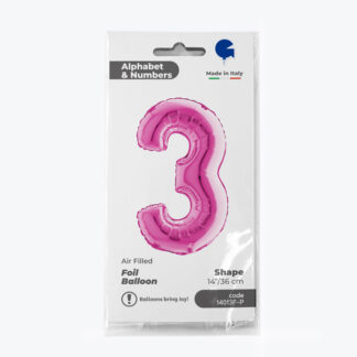 NUMERO 3 FUXIA cm.35