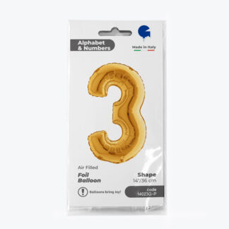 NUMERO 3 ORO cm.35