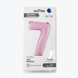 NUMERO 7 ROSA cm.35