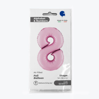 NUMERO 8 ROSA cm.35
