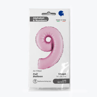 NUMERO 9 ROSA cm.35