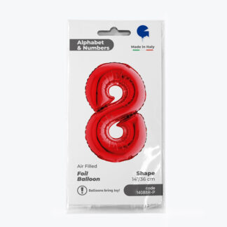 NUMERO 8 ROSSO cm.35