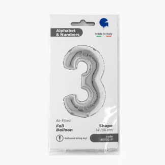 NUMERO 3 ARGENTO cm.35