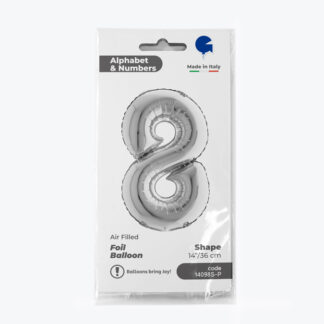 NUMERO 8 ARGENTO cm.35