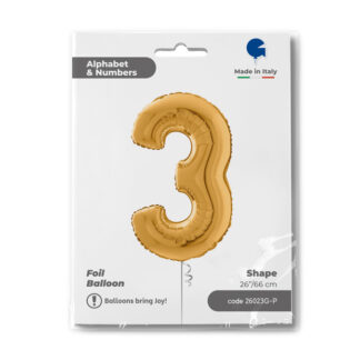 NUMERO 3 ORO cm.66 SALVA ELIO