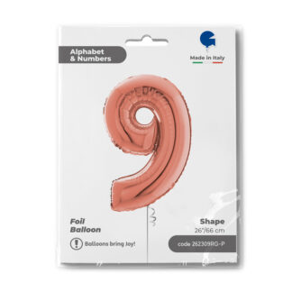 Number 9 Rose Gold cm.66