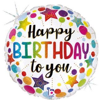 18" BIRTHDAY STARS & DOTS