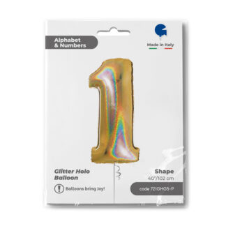 NUMERO 1 ORO HOLOGRAPHIC cm.102