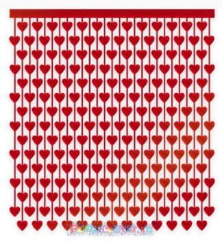 BACKDROP CUORI ROSSI cm 100X200